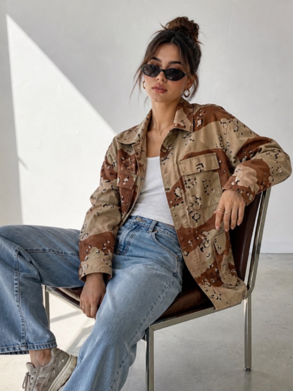 Vintage Desert Camo Military Jacket